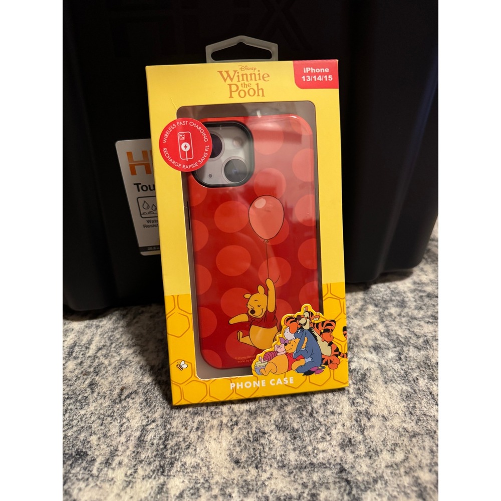 Disney Winnie the Pooh Phone Case iPhone 13/14/15 Red Polka Dot NEW
